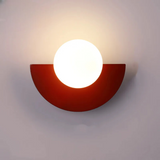 Nowoczesna lampa ścienna LED w stylu geometrycznym półkole