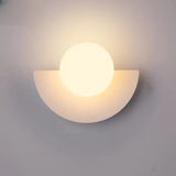 Nowoczesna lampa ścienna LED w stylu geometrycznym półkole