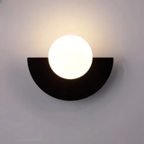 Nowoczesna lampa ścienna LED w stylu geometrycznym półkole