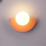 Nowoczesna lampa ścienna LED w stylu geometrycznym półkole