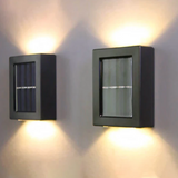 Solarna lampa ścienna LED – zewnętrzny kinkiet ogrodowy góra/dół