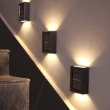Solarna lampa ścienna LED – zewnętrzny kinkiet ogrodowy góra/dół