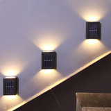 Solarna lampa ścienna LED – zewnętrzny kinkiet ogrodowy góra/dół